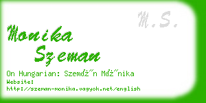 monika szeman business card